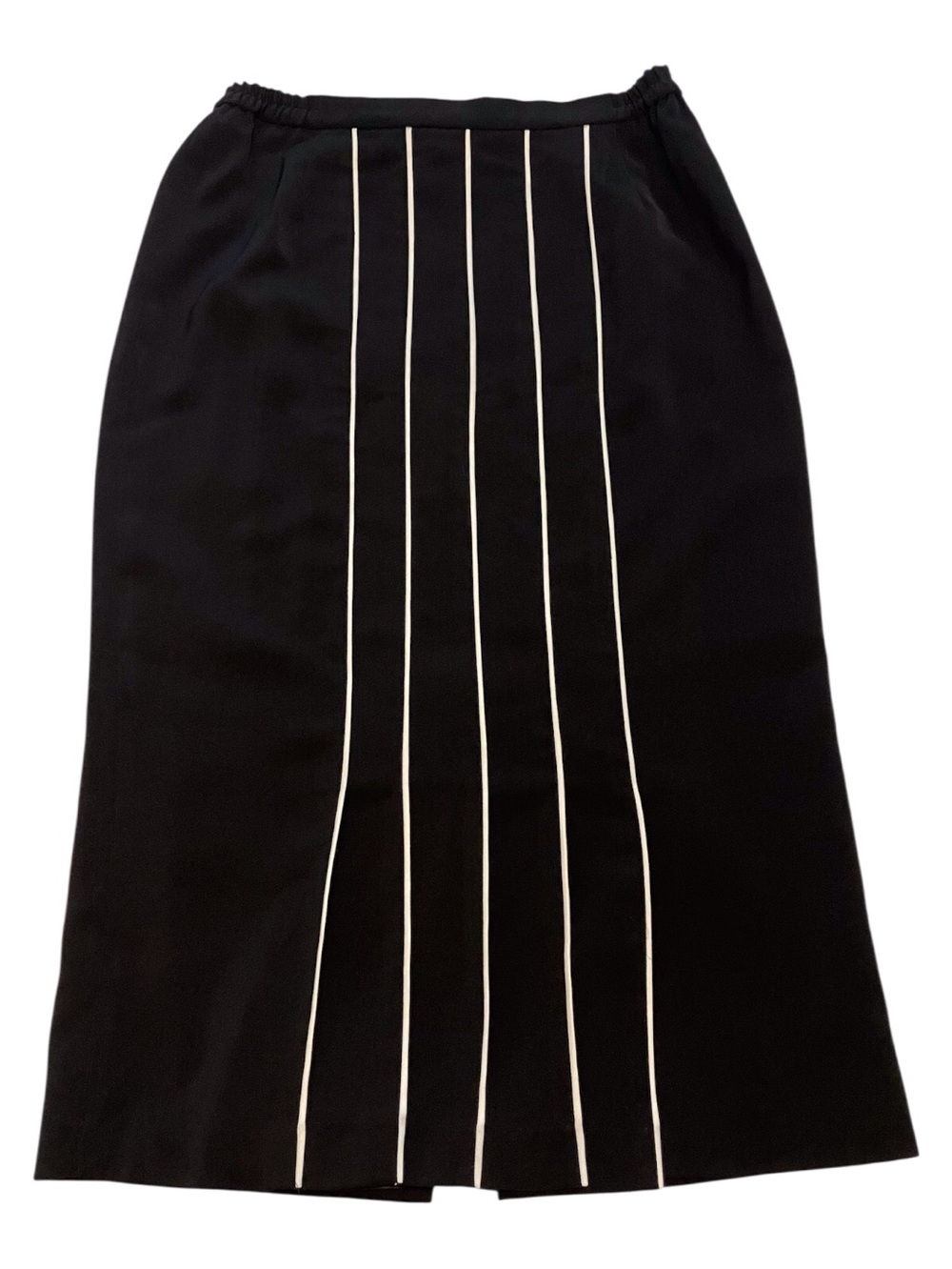 Donna Vinci Couture Black Women's Skirt with White Stripes, 12